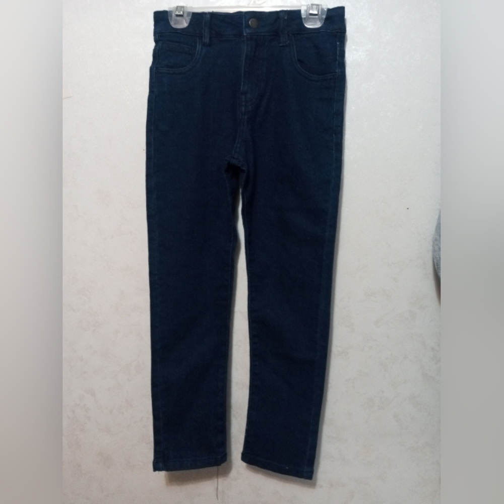 DKNY Kids Dark Wash Denim Jeans Size 7 - Stretch Cotton Blend Adjustable Waist